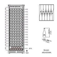 Load image into Gallery viewer, 1800mm Height Upright Wine &amp; Beverage Refrigerator Combo With Low-E Glass
