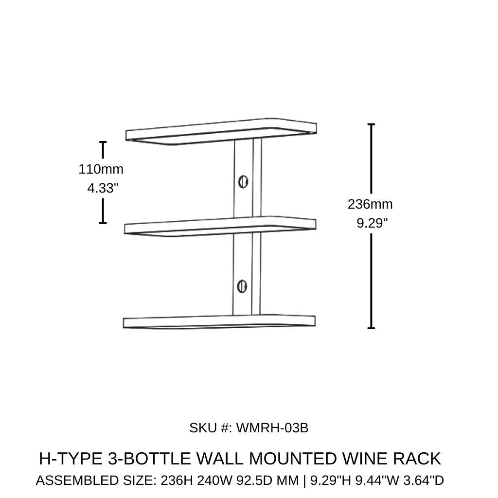 Wall Mounted Metal Wine Racks H-Type – KingsBottle.com.au