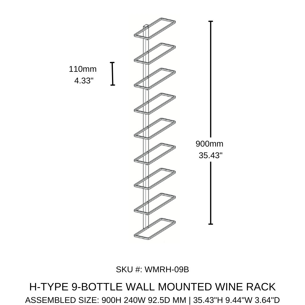 Wall Mounted Metal Wine Racks H-Type – KingsBottle.com.au