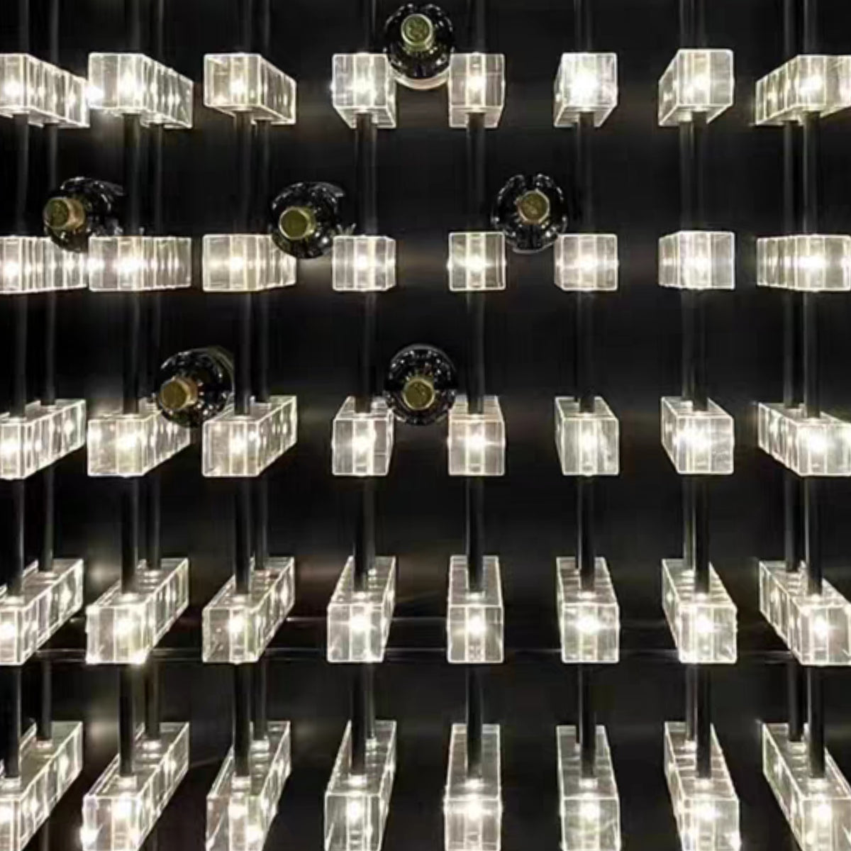 Elegant Acrylic and Metal Wine Racks with LED Lighting – KingsBottle.com.au