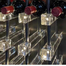 Load image into Gallery viewer, Elegant Acrylic and Metal Wine Racks with LED Lighting
