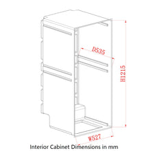Load image into Gallery viewer, Interior Cabinet Dimensions in mm

