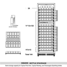 Load image into Gallery viewer, 405L Glass Door Upright Dual Zone Wine Fridge
