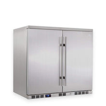 Load image into Gallery viewer, 2-Door Full Stainless Under Bench Beverage Fridge, Outdoor | KB56ASD
