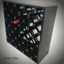 Load image into Gallery viewer, 25 Bottle Diamond Cube Wine Rack
