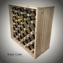 Load image into Gallery viewer, 25 Bottle Diamond Cube Wine Rack
