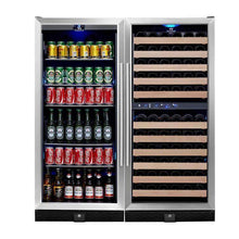 Load image into Gallery viewer, WINE &amp; BEER COOLER REFRIGERATOR UPRIGHT COMBO | KB308BW3
