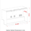 Interior Cabinet Dimensions in mm