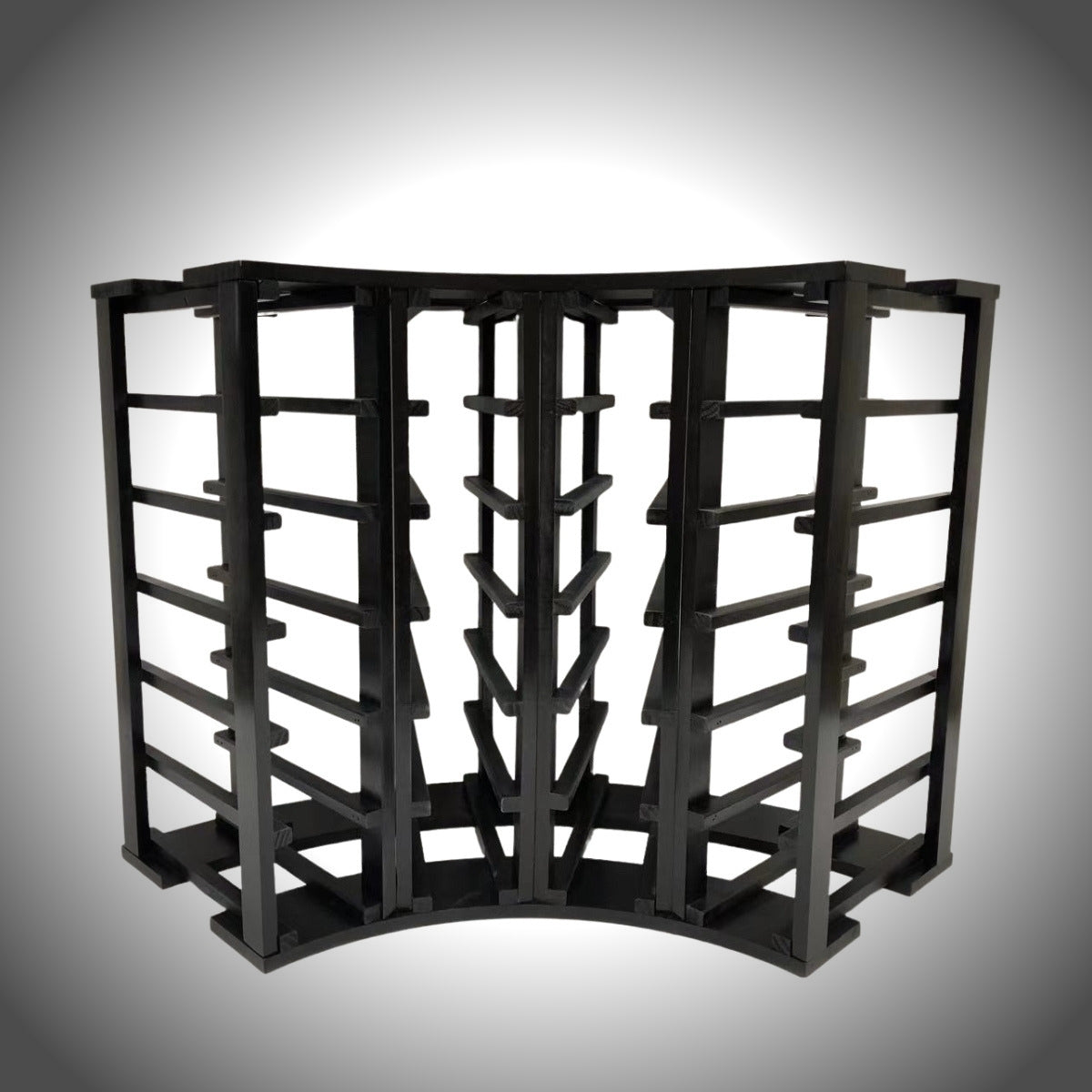 4 Column 24 Bottle Curved Corner Wine Cube | 18mm Thick