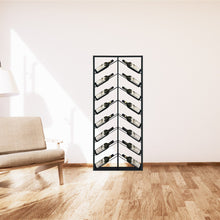 Load image into Gallery viewer, Chevron Iron Wine Rack 700W 1600H
