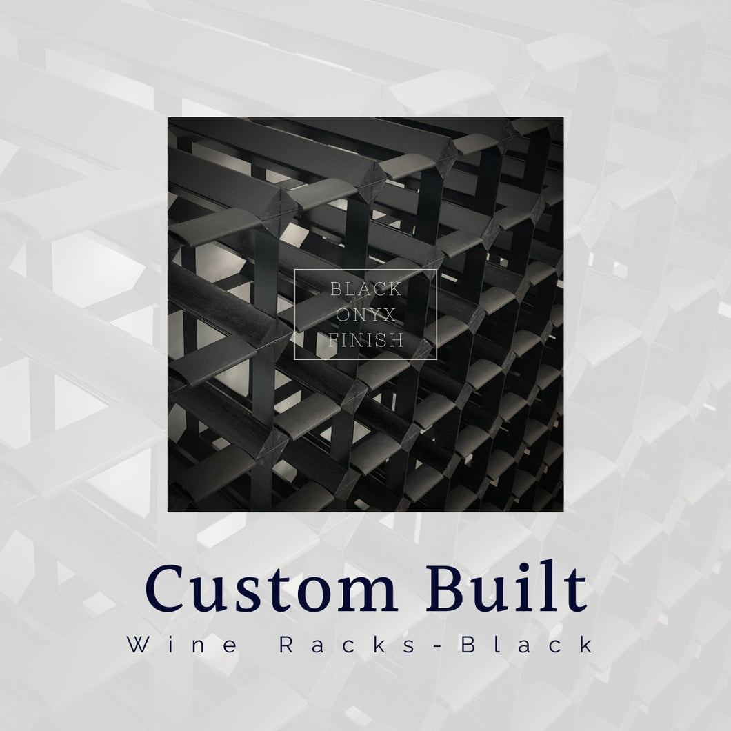 Custom Built Wine Rack Black Onyx Finish