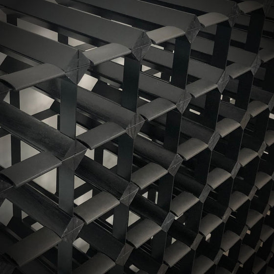 Large Custom Built Wine Rack | Black Onyx Finish
