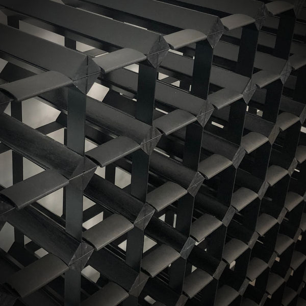 Large Custom Built Wine Rack | Black Onyx Finish