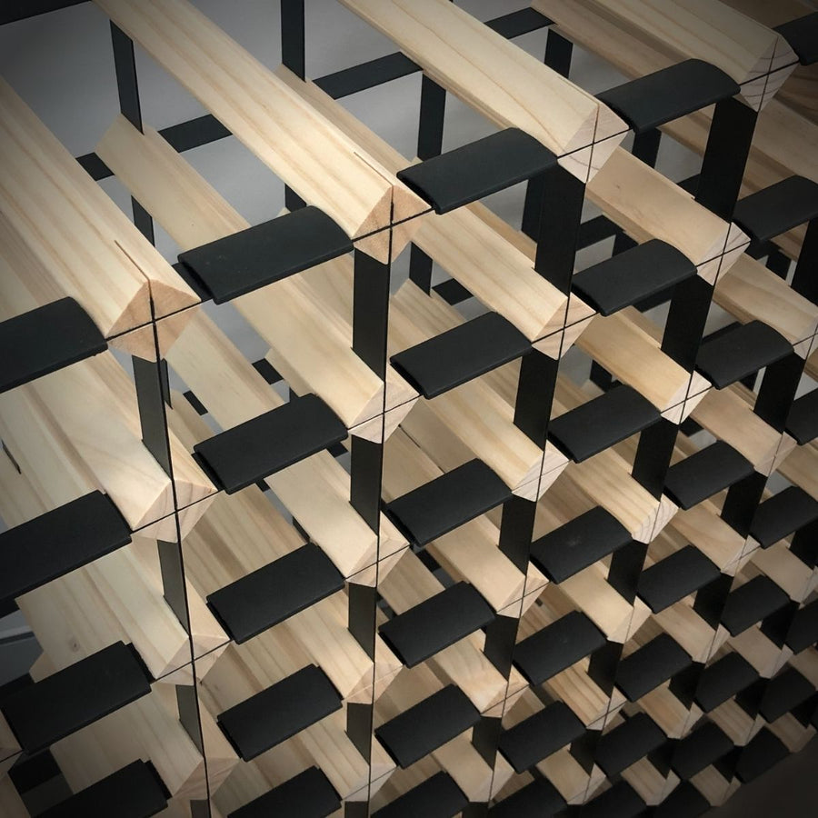 Natural timber wine rack finish