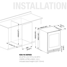 Load image into Gallery viewer, 820mm Height Under Bench LOW-E Glass Door Beer Fridge
