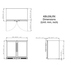 Load image into Gallery viewer, 985mm Wide Under Bench Beer and Wine Fridge Combo
