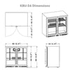 REFURBISHED Heating Glass 2-Door Full Stainless Under Bench Beverage Fridge, Indoor or Outdoor