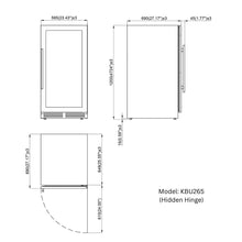 Load image into Gallery viewer, 1200mm Height Upright LOW-E Glass Door Dual Zone Wine Fridge
