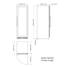 Load image into Gallery viewer, 1800mm Height Upright Low-E Glass Door Single Zone Wine Fridge
