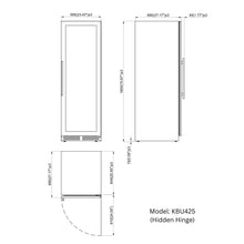 Load image into Gallery viewer, 1800mm Height Upright Low-E Glass Door Dual Zone Wine Fridge
