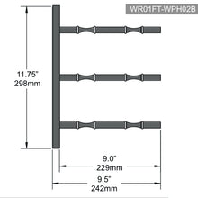 Load image into Gallery viewer, Wall Mounted Metal Rail Wine Racks | 2-Bottle Depth
