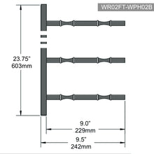 Load image into Gallery viewer, Wall Mounted Metal Rail Wine Racks | 2-Bottle Depth
