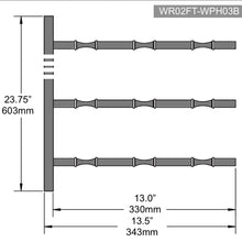 Load image into Gallery viewer, Label Display Wall Mounted Metal Rail Wine Racks | 3-Bottle Depth
