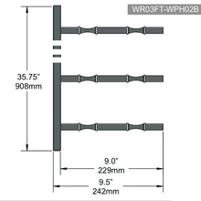 Load image into Gallery viewer, Wall Mounted Metal Rail Wine Racks | 2-Bottle Depth
