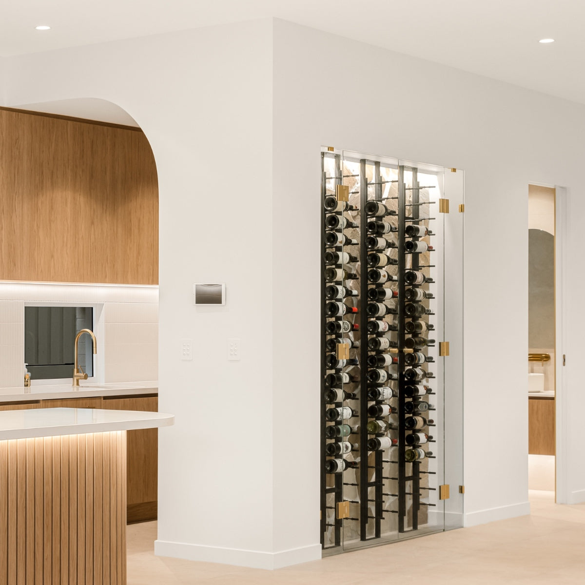 FloorToCeiling Mounted Wine Rack