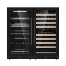 Load image into Gallery viewer, 1200mm Height Upright Wine Cooler and Beer Refrigerator Combo With Low-E Glass
