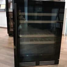 Load image into Gallery viewer, 119 Litre Under Counter Glass Door Dual Zone Wine Fridge
