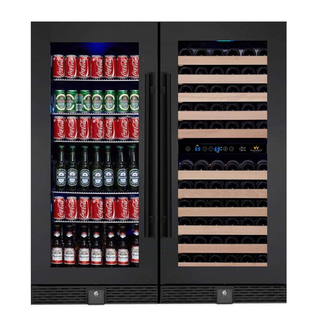 Wine Cooler and Beer Refrigerator Upright Combo