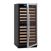 Load image into Gallery viewer, 308 Litre Glass Door Upright Dual Zone Wine Fridge
