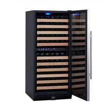 Load image into Gallery viewer, 308 Litre Glass Door Upright Dual Zone Wine Fridge
