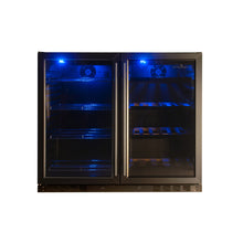 Load image into Gallery viewer, 985mm Wide Under Bench Beer and Wine Fridge Combo
