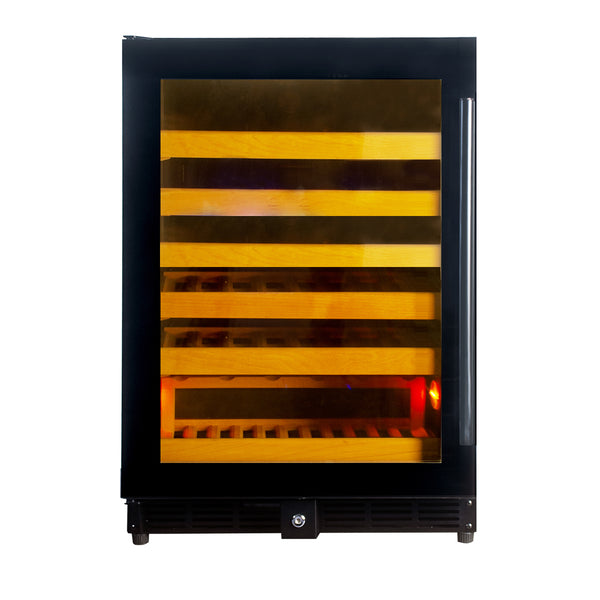 152 Litre Under Bench Glass Door Wine Fridge