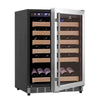 152 Litre Under Bench Glass Door Wine Fridge