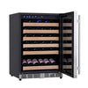 152 Litre Under Bench Glass Door Wine Fridge