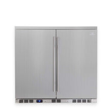 Load image into Gallery viewer, 2-Door Full Stainless Under Bench Beverage Fridge, Outdoor | KB56ASD
