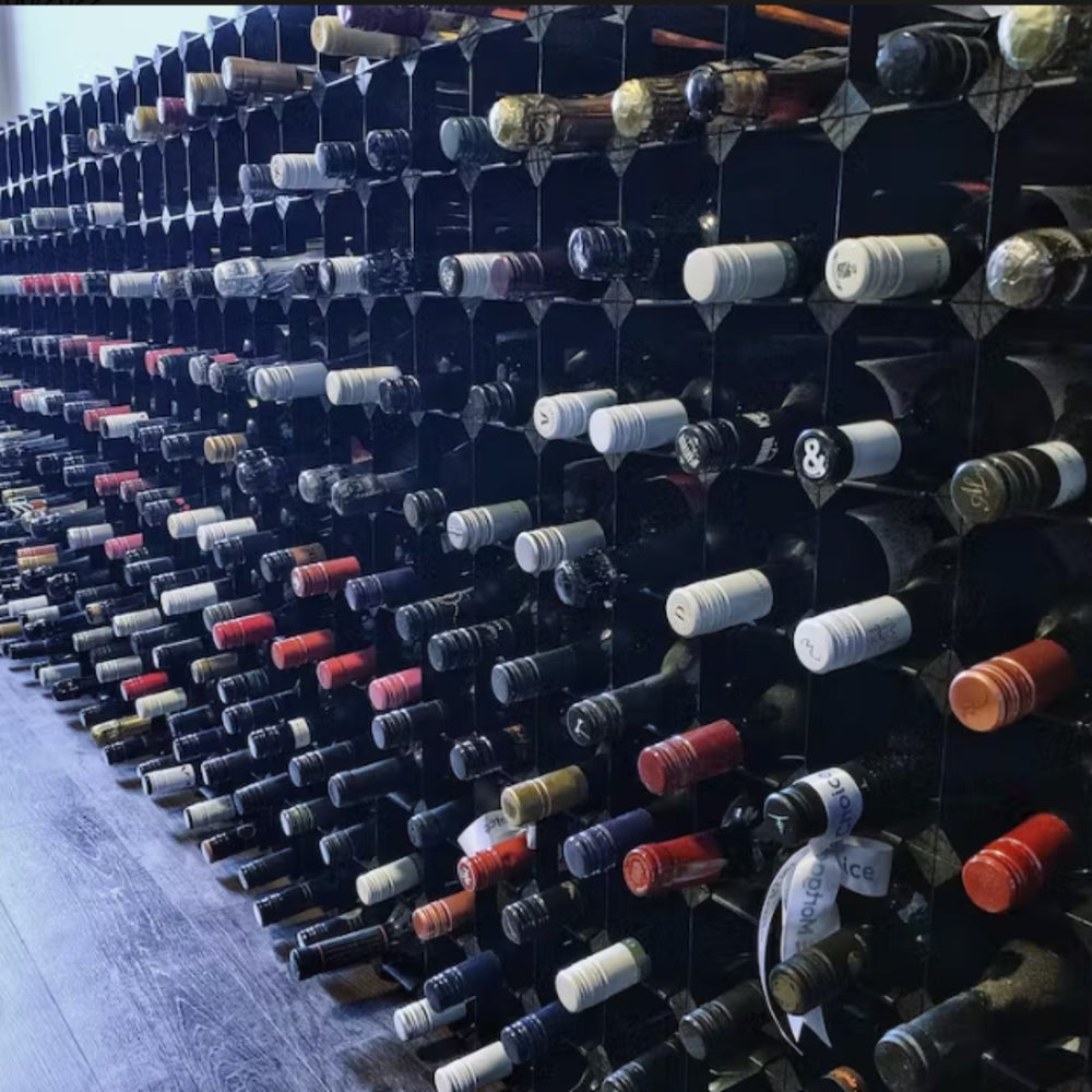 Custom Wine Racking Custom Built Wine Rack | Black Onyx Finish