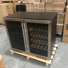 Load image into Gallery viewer, Refurbished Under Bench Beer and Wine Fridge Combo KB28LRX
