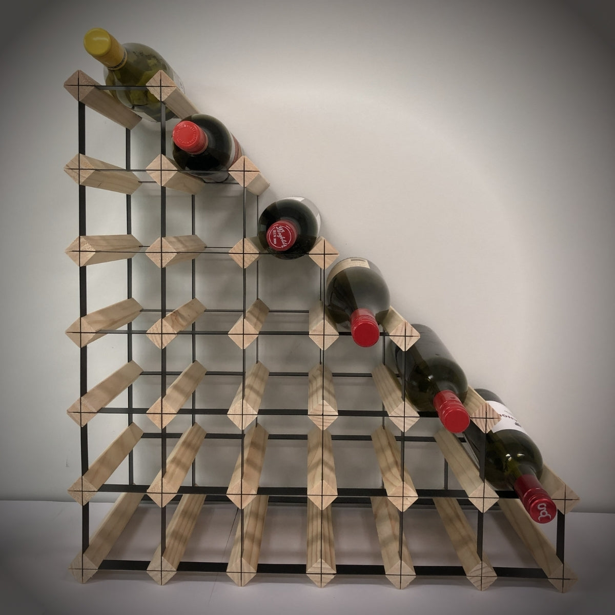 Sloped Timber Wine Rack | Natural Finish – KingsBottle.com.au