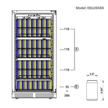 Load image into Gallery viewer, 1200mm Height Upright Wine Cooler and Beer Refrigerator Combo With Low-E Glass
