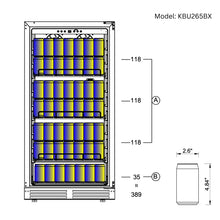 Load image into Gallery viewer, 265 Litre Upright LOW-E Glass Door Bar Fridge
