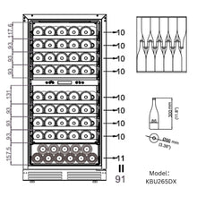 Load image into Gallery viewer, 1200mm Height Upright Wine Cooler and Beer Refrigerator Combo With Low-E Glass
