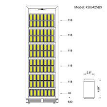 Load image into Gallery viewer, 425 Litre Upright Low-E Glass Door Bar Refrigerator
