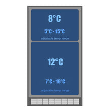 Load image into Gallery viewer, temperature range KB308D dual zone wine fridge refrigerator Australia
