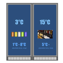 Load image into Gallery viewer, temperature adjustable range KB405BW2 wine and beer bar fridge combo

