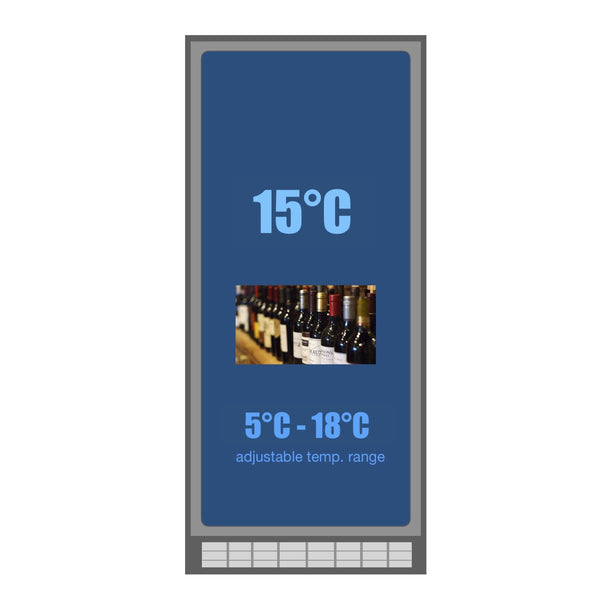adjustable temperature range KB405W wine fridge bar fridge