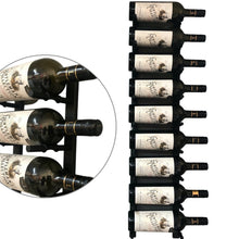 Load image into Gallery viewer, Label Display Wall Mounted Metal Rail Wine Racks | 1-Bottle Depth
